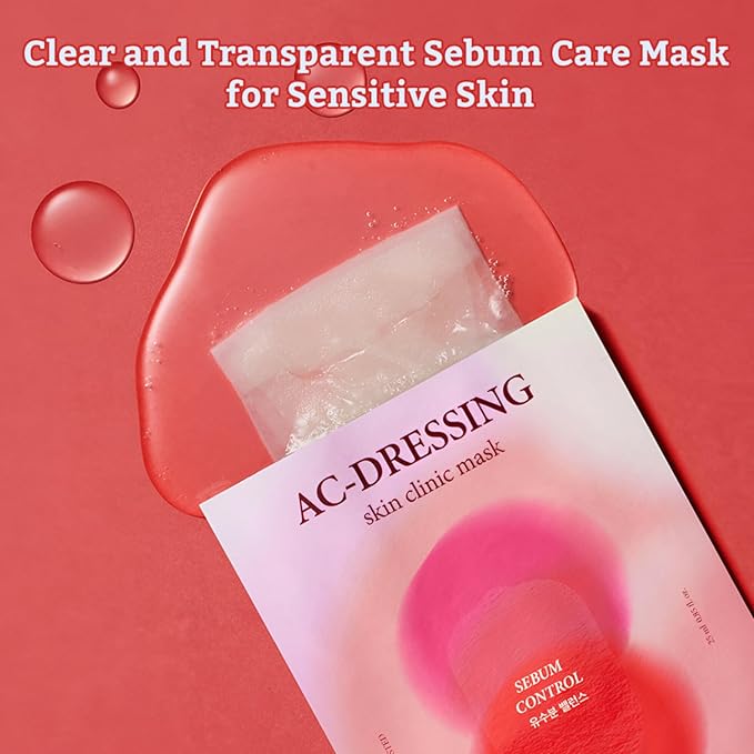 LEADERS AC-Dressing Skin Clinic Mask ??Soothing and Calming Sheet Mask for Sensitive, Acne-Prone