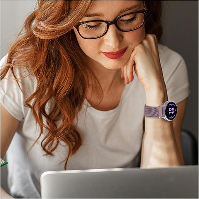 FINTIE Magnetic Braided Band Compatible with Garmin Vivoactive 5/6/Vivoactive 3, Garmin Venu/Venu
