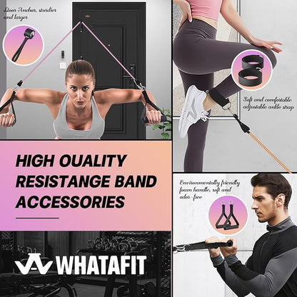 WHATAFIT Resistance Bands, Exercise Bands，Resistance Bands for Working Out, Work Out Bands with