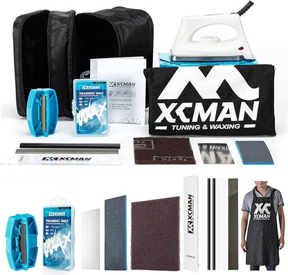 XCMAN Complete Ski Snowboard Tuning and Waxing Kit with Waxing Iron,Universal Wax,Edge