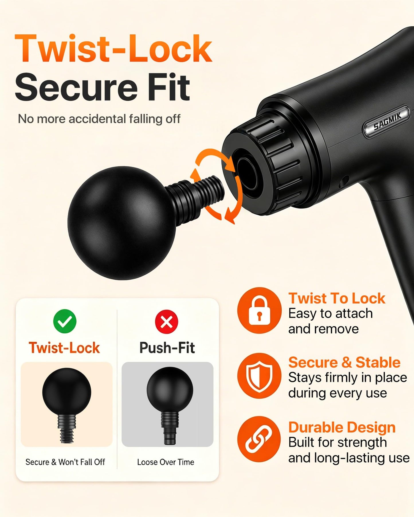 Youdgee Massage Gun, 30 Speeds, 6 Heads, Quiet Deep Tissue Muscle Massager