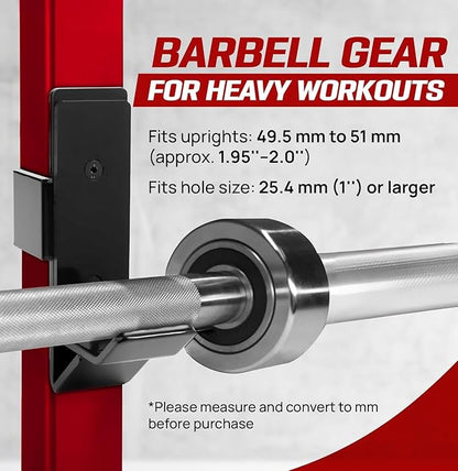 Yes4All Power Rack J-Hooks & Attachments ??Heavy Duty Barbell Holders Compatible with 2x2 & 3x3