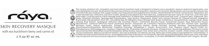 Raya Skin Recovery Masque (600) | Calming, Multi-Vitamin Facial Treatment Mask for Dry and