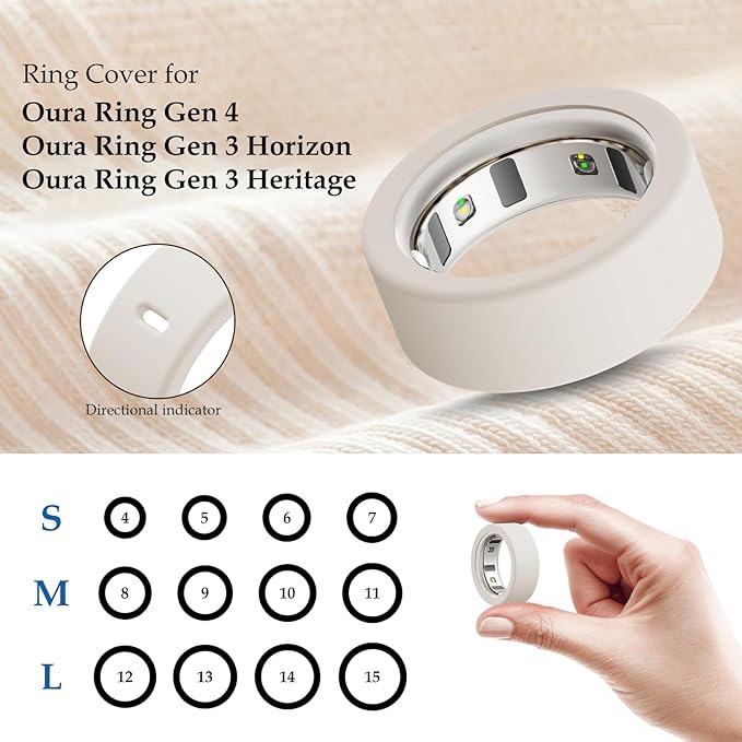 15 Pack Cover Compatible with Oura Ring Gen 4/Gen 3 Horizon/Gen 3 Heritage, Anti-Scratch Silicone