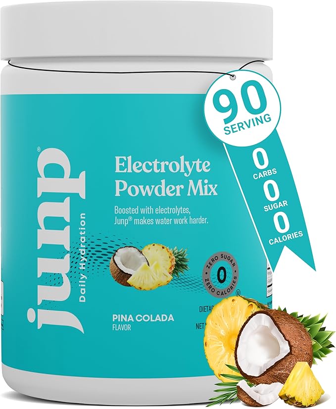 JUNP Electrolytes Powder No Sugar No Carbs – Pina Colada Coconut Pineapple Keto Electrolyte Drink