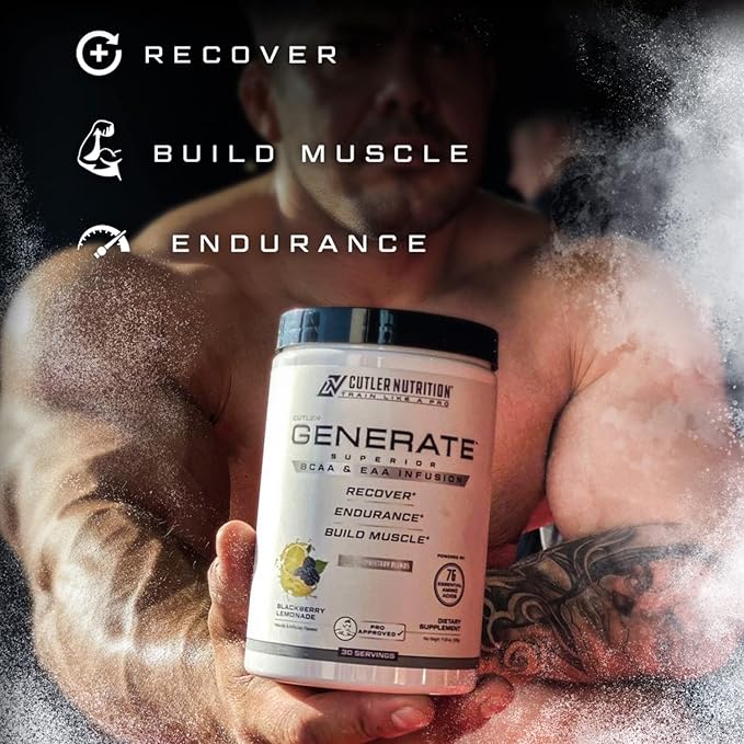 Cutler Nutrition Generate EAA and BCAA Powder: Best Branched Chain Amino Acids Supplement with