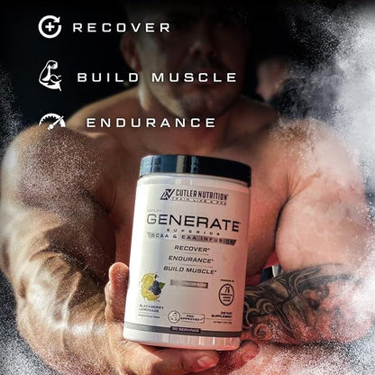 Cutler Nutrition Generate EAA and BCAA Powder: Best Branched Chain Amino Acids Supplement with