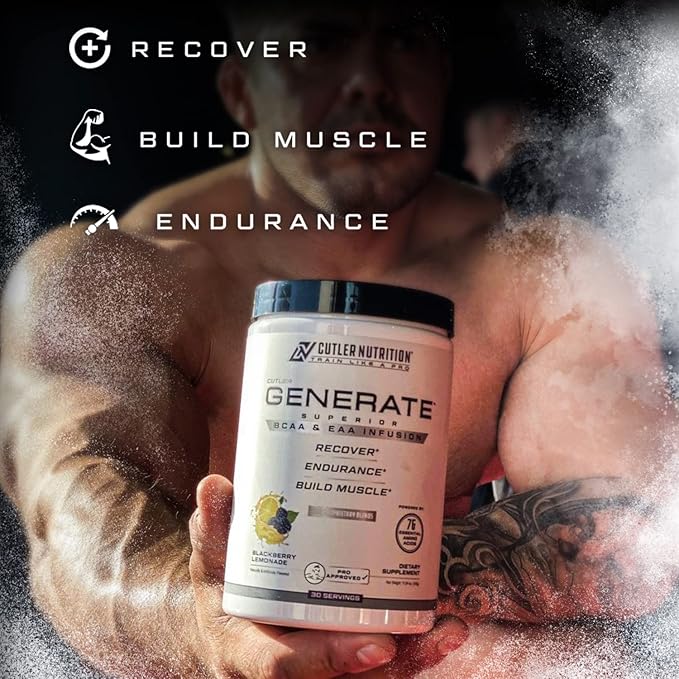 Cutler Nutrition Generate EAA and BCAA Powder: Best Branched Chain Amino Acids Supplement with