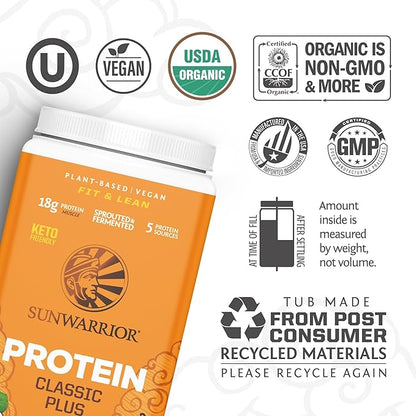 Clean Vegan Protein Powder Vanilla | Organic Protein Powder Plant Based Formula with 5 Superfood