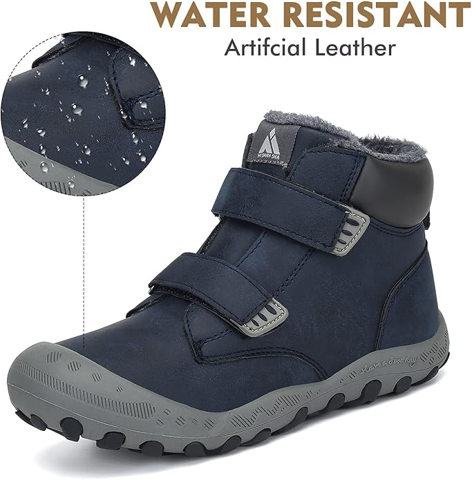 Mishansha Kids Hiking Boots Toddler Girls Boys Hiking Shoes Water-Resistant Anti-Collision Non-Slip