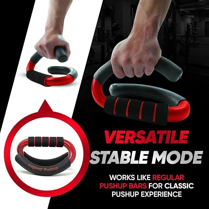Legend Pushup ??Advanced Push-Up Bars to Eliminate Wrist Pain, Generate More Muscle Growth, Deliver