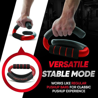 Legend Pushup ??Advanced Push-Up Bars to Eliminate Wrist Pain, Generate More Muscle Growth, Deliver