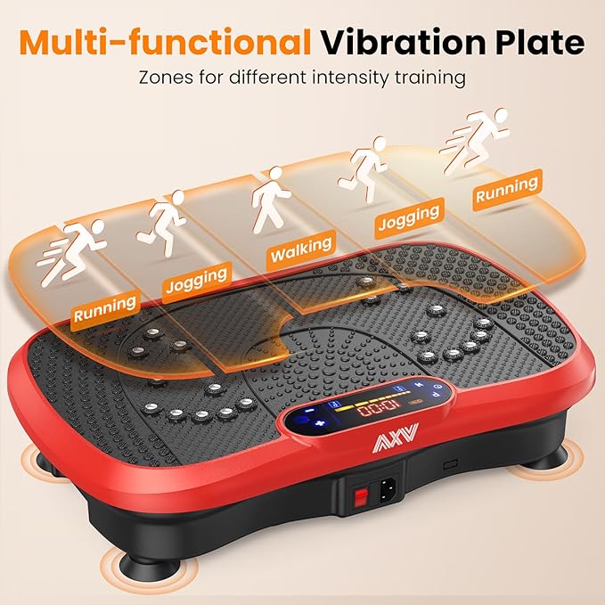 AXV Vibration Plate Fitness Platform Exercise Machine Vibrating Shaking Full Body Shaker Workout