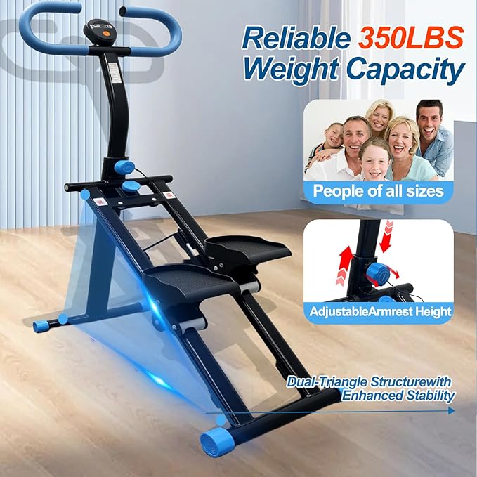 Stair Stepper for Home Vertical Climber, Foldable Full Body Exercise Aerobic Climbing Machines