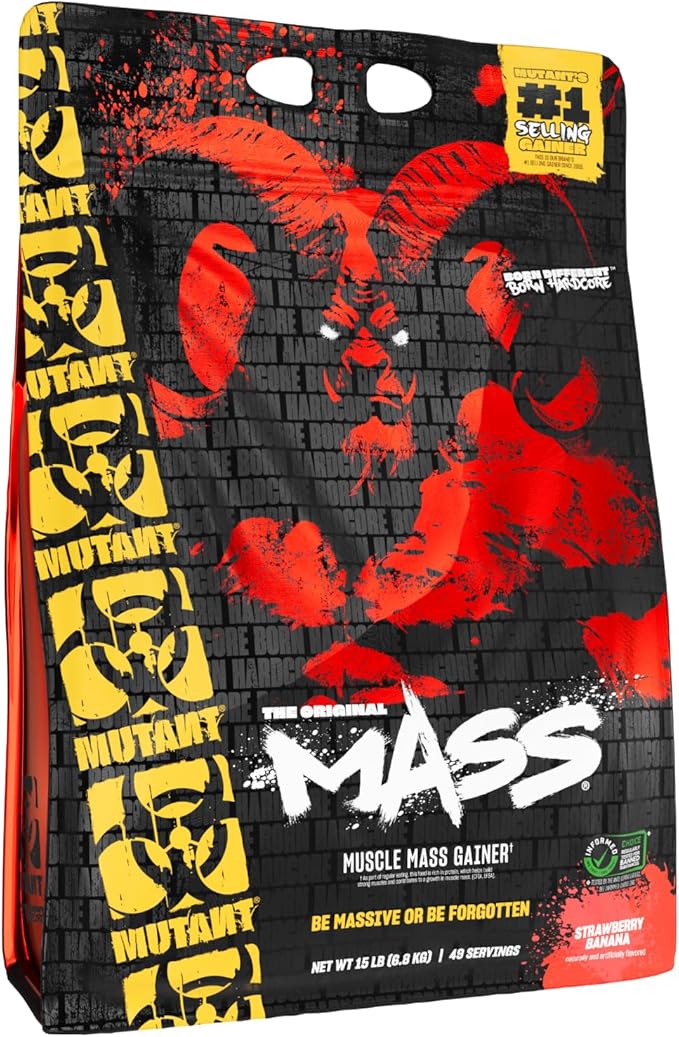 Mutant Mass Weight Gainer Protein Powder with Whey, and Casein Protein Blend for High-Calorie