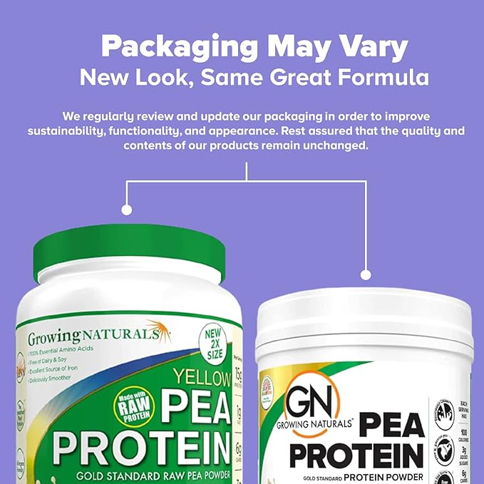 Raw Pea Protein Powder, Vegan Plant Based Protein, BCAA, Low-Carb, Low-Sugar, Vanilla Blast, 1