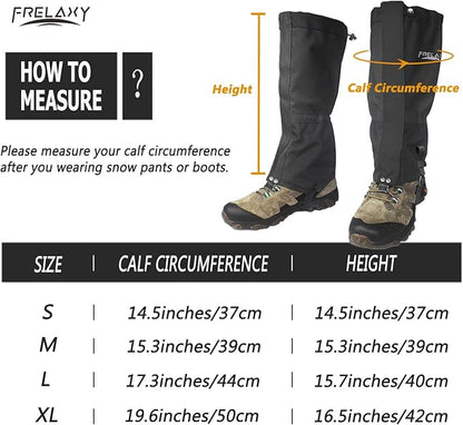Frelaxy Leg Gaiters Ultra HIGH-Performance Hunting Gaiters, 100% Waterproof Hiking Gaiters with