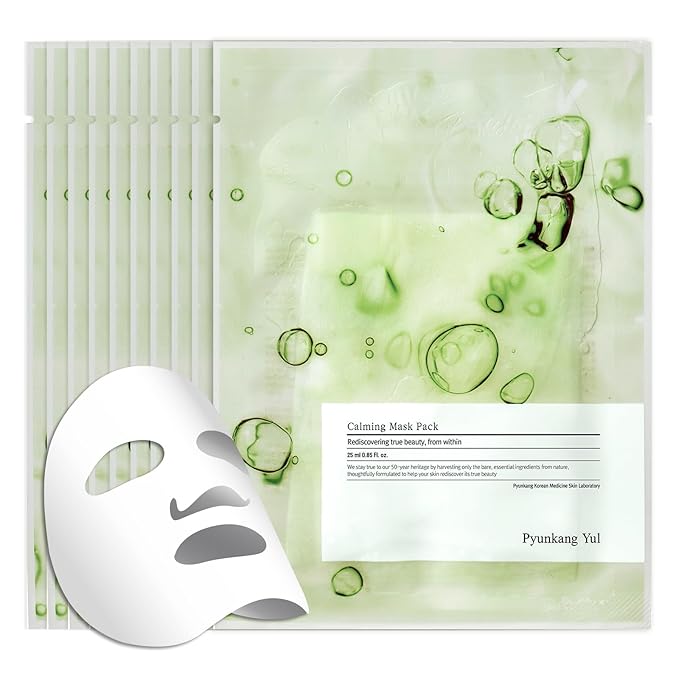 Pyunkang Yul PKY Ceramide Calming Mask Pack 10 PCS - Korean Face Mask Skin Care Products, Beauty