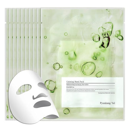 Pyunkang Yul PKY Ceramide Calming Mask Pack 10 PCS - Korean Face Mask Skin Care Products, Beauty