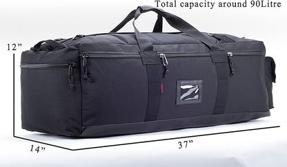 Large Military Duffle Bag Tactical Gear Load Out Bag Deployment Cargo Bag Travel Sports Equipment