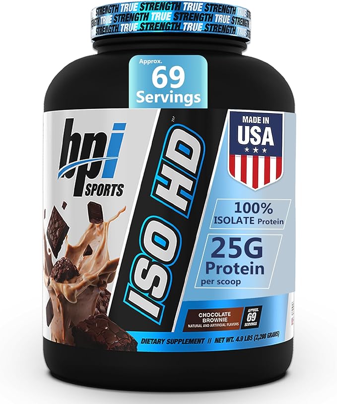 BPI Sports ISO HD Isolate Protein Powder ??100% Whey Isolate, Protein Powder for Muscle Gain