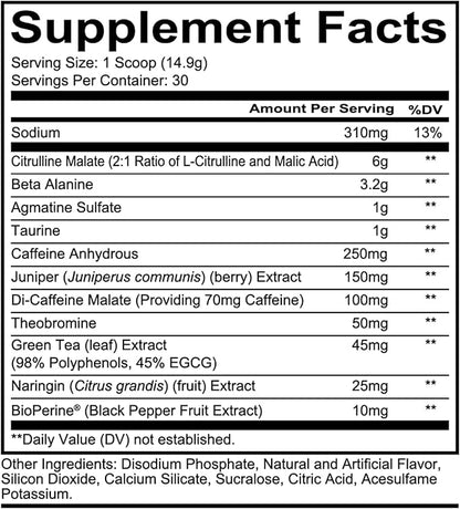 REDCON1 Total War Pre Workout, Rainbow Candy - Beta Alanine + Citrulline Malate Keto Friendly