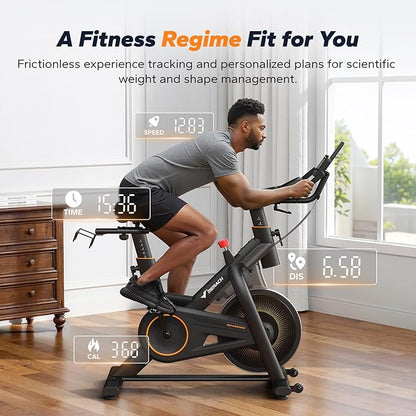 MERACH Magnetic Exercise Bike, Indoor Cycling Bike with Self-Developed App, 350 lbs Weight Capacity
