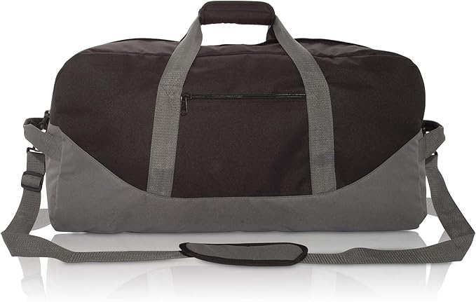 DALIX 25" Big Adventure Large Gym Sports Duffle Bag (Black Grey Navy Blue Red Camo)