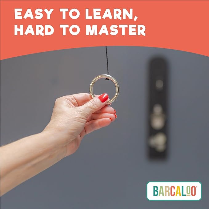Barcaloo Hook and Ring Game with Bottle Opener and Magnetic Bottle Cap Catch - Adult Ring Toss Game