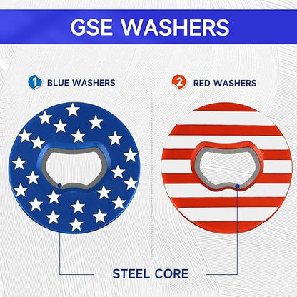 GSE Games & Sports Expert Set of 8 Replacement Washers with Bottle Opener for Washer Toss Game