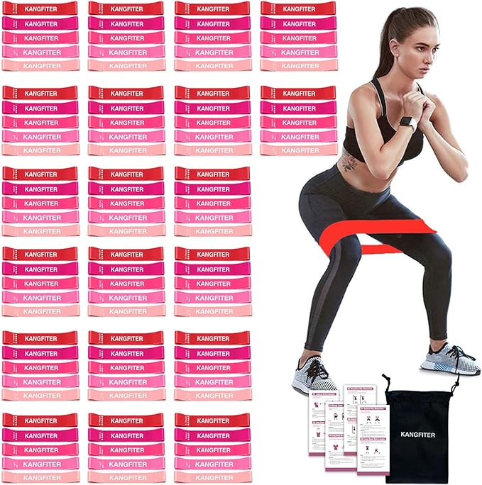 100 PCS Bulk Resistance Bands, Loop Exercise Bands Set for Gym Members Sports Class Students Gift