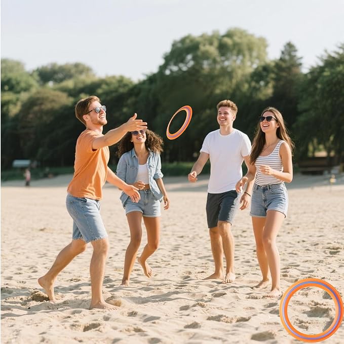 11-inch Flying Ring, 3-Piece Set. A Sports Game for Beach, Backyard, Park, and pet Interaction.