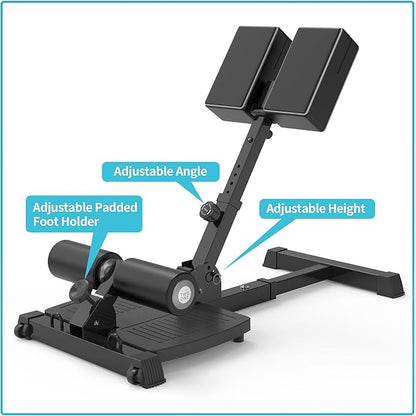 leikefitness Sissy Squat Machine, Deluxe Multi-Function Deep Sissy Squat Bench Workout Station, Leg