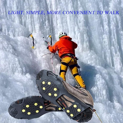 Ice Cleats for Shoes and Boots, Ice Snow Traction Cleats Grippers, Non Slip Shoe Ice Grippers,10