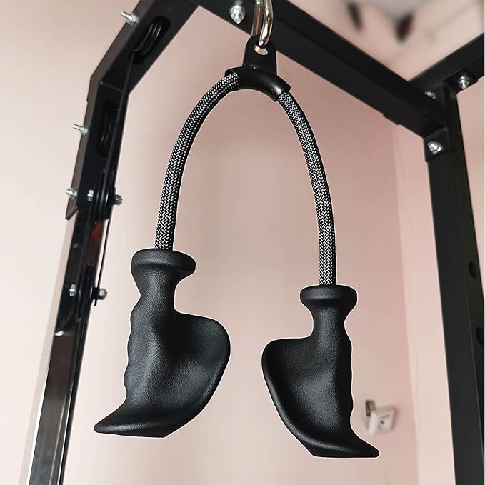 Ergonomic Tricep Rope Pulldown Attachments, Upgraded 27 32 40 & 47 Inch Extra Long Triceps Rope