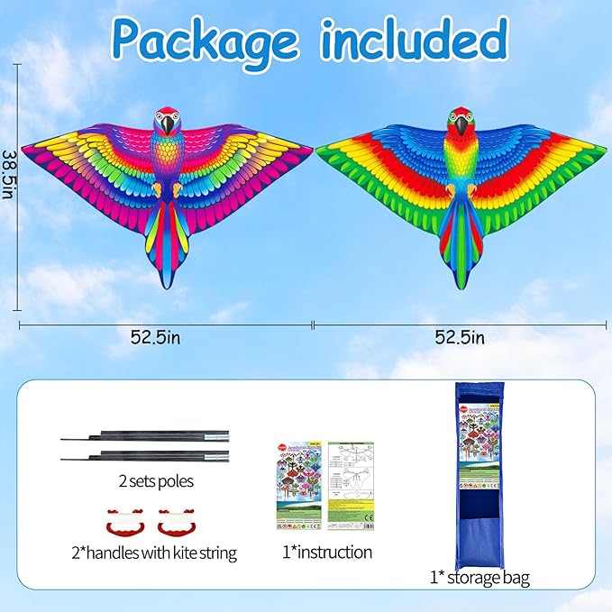 YongnKids Kite for Kids Age 4-8 8-12, Large Kites for Boys Adults Easy to Fly & Assemble, with