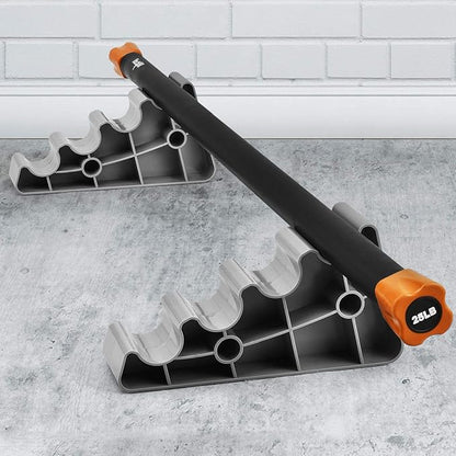 Yes4All Total Body Workout Weighted Bar, Resistance Band Bar, Racks for Strength Training, Exercise