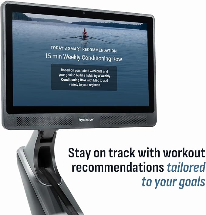 Hydrow Origin Rowing Machine with Immersive 22" HD Rotating Screen - Stows Upright | Live and