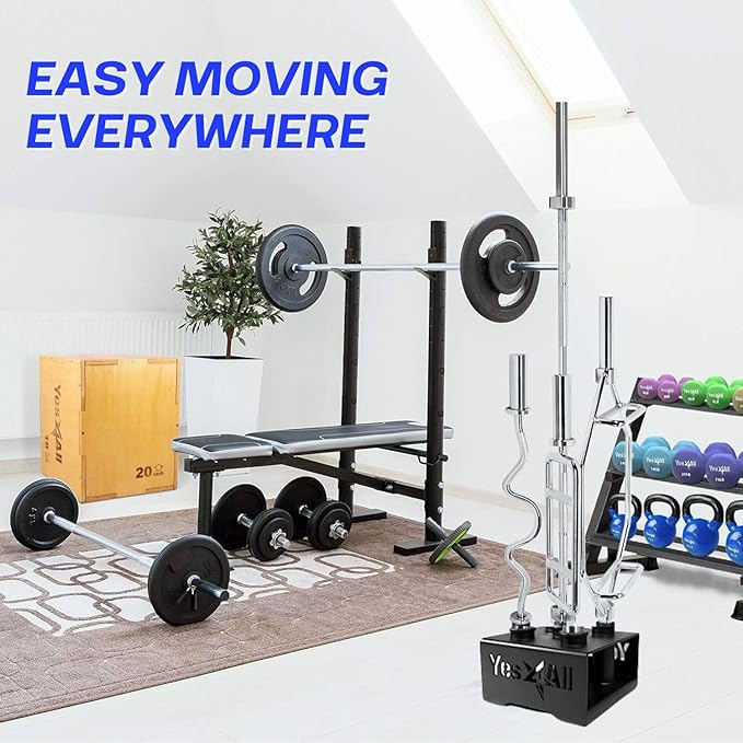 Yes4All Vertical Storage Rack, Home Gym Organizer, Barbell & Dumbbell Rack for 2-inch Olympic &