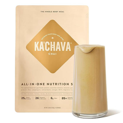 Ka?™Chava Whole Body Meal Shake Chai 2 lb ??Vegan Protein Powder with 85+ Superfoods & Greens