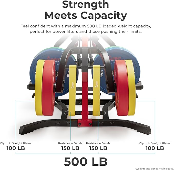 Sunny Health & Fitness Multifunctional Strength Training Home Gym ??Complete Workout Equipment with