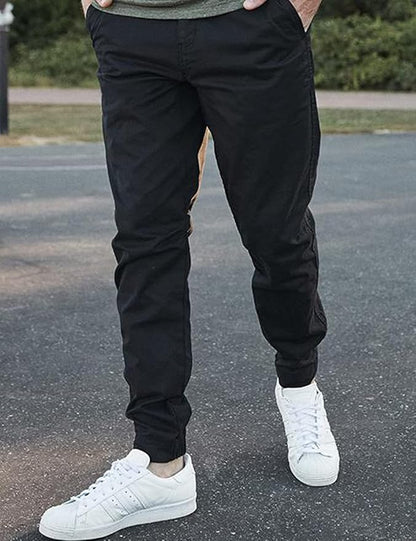 Men Joggers Chino Cargo Pants Hiking Outdoor Recreation Pants Twill Fitness Track Jogging Pants