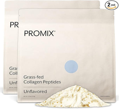 Promix Hydrolyzed Collagen Peptides - Type 1 Grass Fed Collagen, 4.7g glycine, Type 3 bioactive