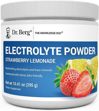 Dr. Berg Zero Sugar Hydration Keto Electrolyte Powder - Enhanced w/ 1000 mg of Potassium & Real