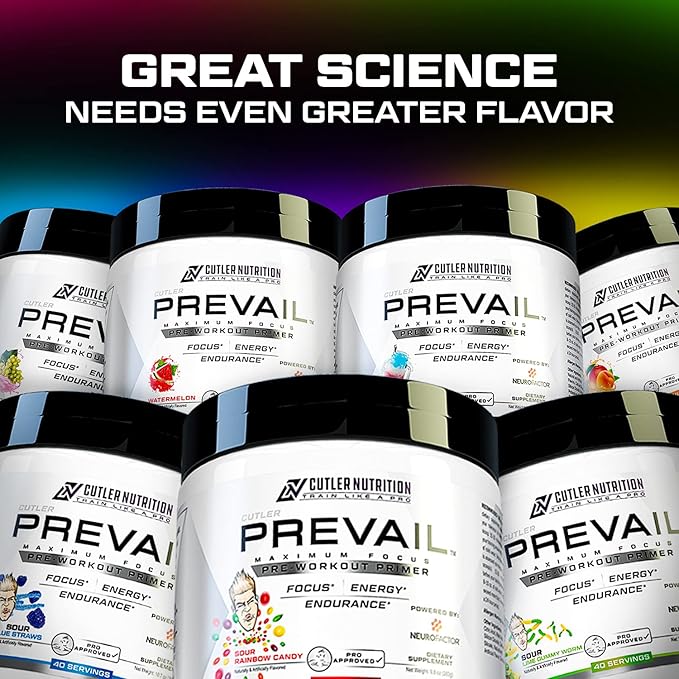 Prevail Pre Workout Powder with Nootropics: Pre Workout for Men and Women, Cutting Edge Energy and