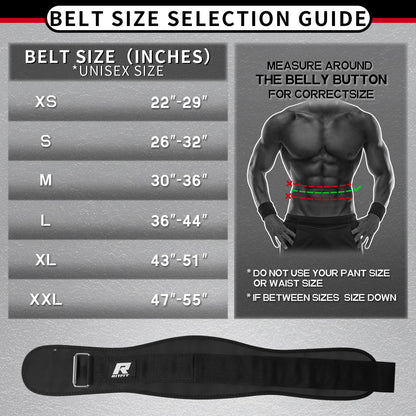 RitFit Weight Lifting Belt 6 Inch for Squats Deadlift Strength Training