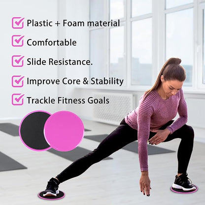 ZILLEEN Exercise Sliders for Working Out Fitness Discs for Pilates Women Men, 2 Pack