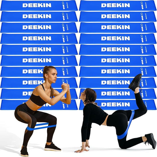 Deekin 20 Pcs Resistance Bands Resistance Loop Exercise Bands Exercise Equipment Elastic Drap Ring