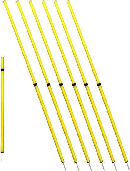 BlueDot Trading Soccer Agility Poles | Telescopic, Fixed & Collapsible Options (4, 6, 8 Piece Sets)