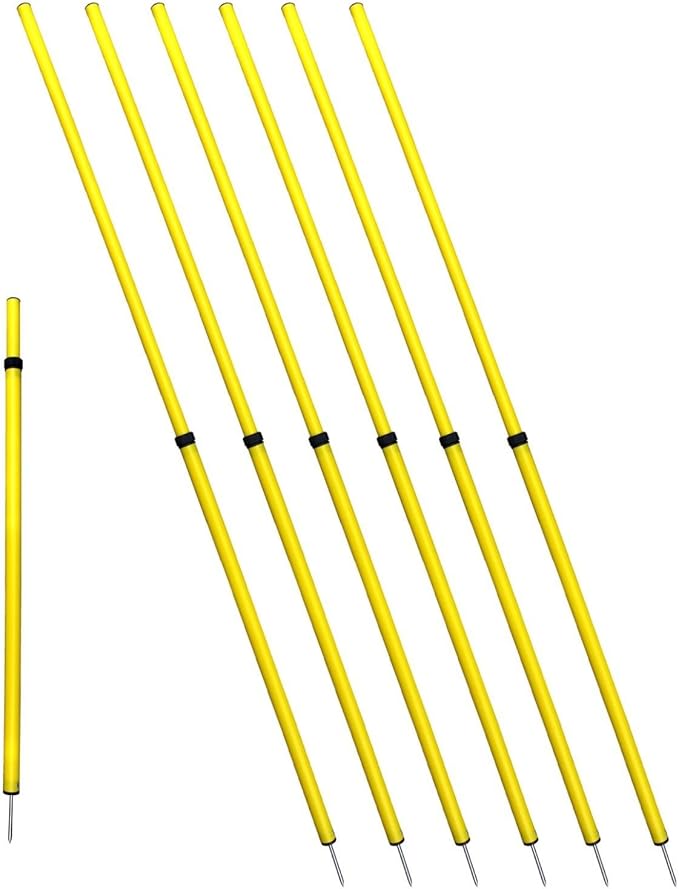BlueDot Trading Soccer Agility Poles | Telescopic, Fixed & Collapsible Options (4, 6, 8 Piece Sets)